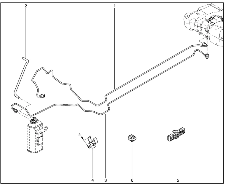 Трубки топливной системы (K4M)