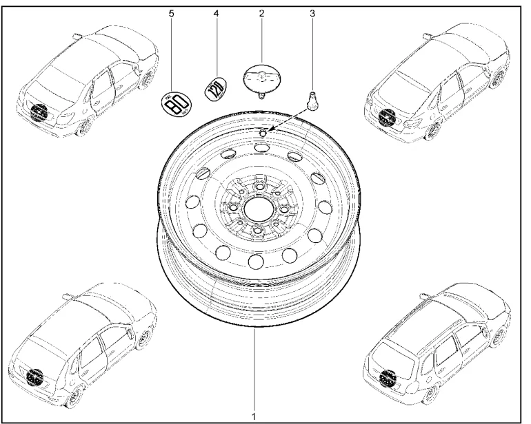 Запасное колесо (FL) c 30.07.2018