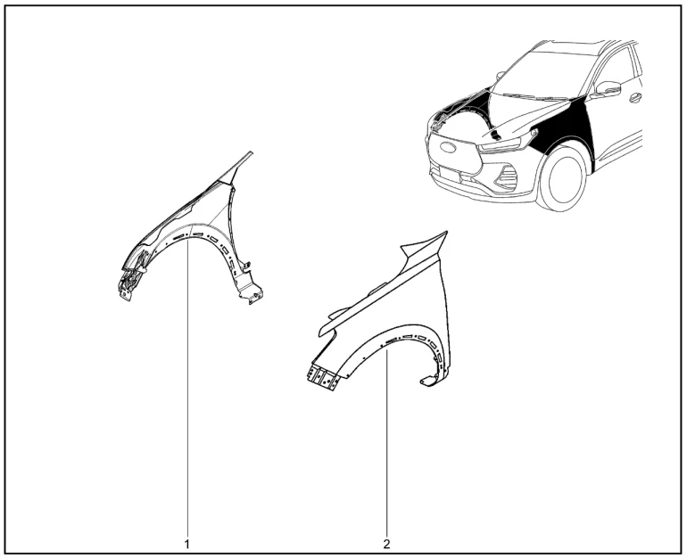 Крылья передние для XCITE X-Cross 8, Chery Tiggo 8 Pro