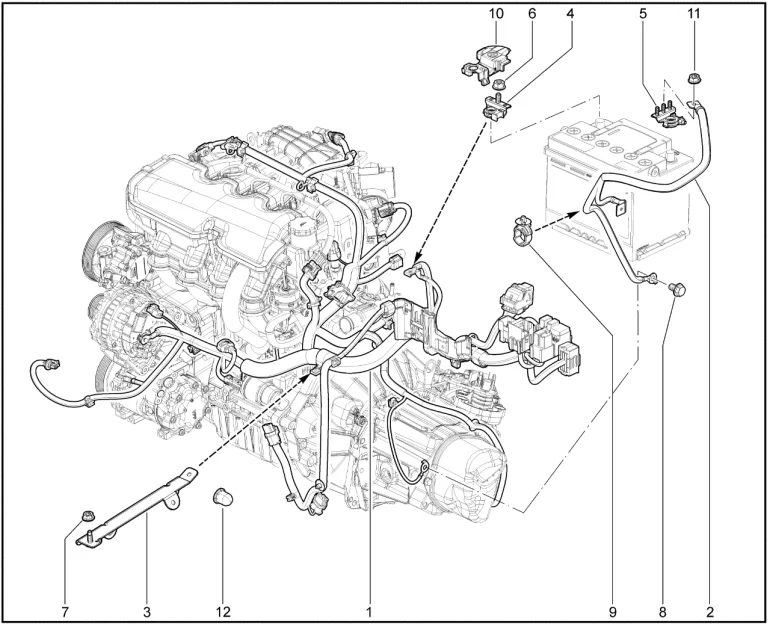 Жгуты проводов двигателя (P4M)