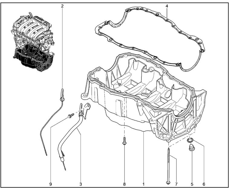 Картер масляный (К4М)