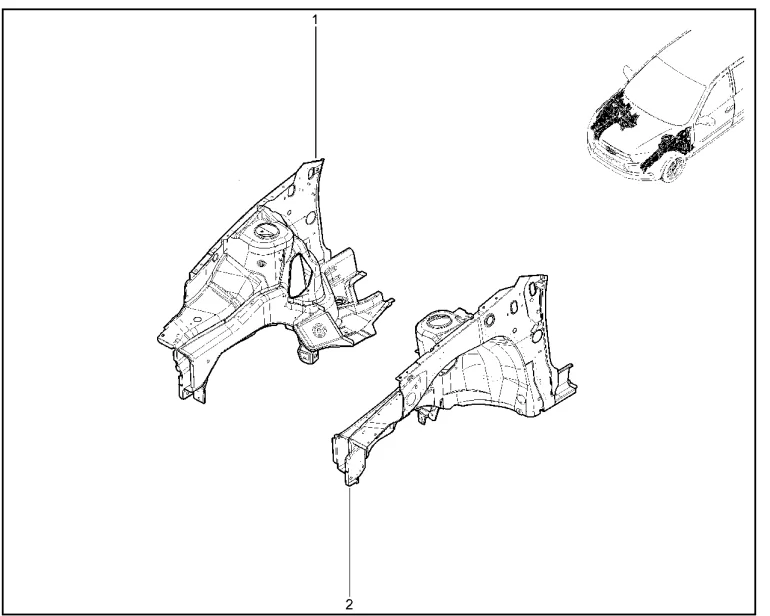 Брызговик с лонжероном в сборе