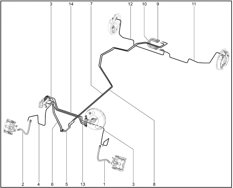 Шланги, трубки тормозные (P3M,P4M)