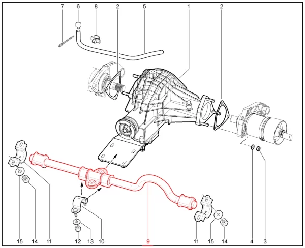 Поперечина задняя переднего моста для Lada Niva Travel 1.8л