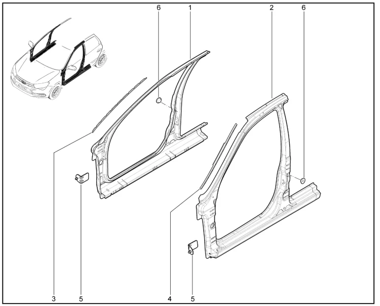 Панели боковины кузова