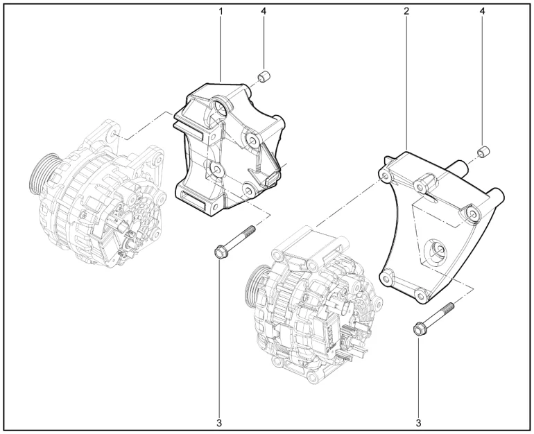 Кронштейн генератора (P3M,P4M,P4P)(без КУ)