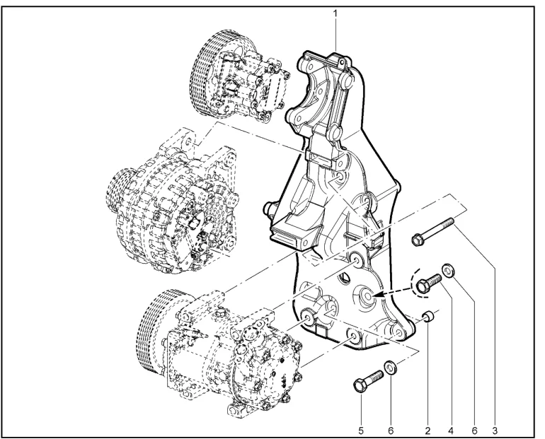 Кронштейн генератора (P3M)(с КУ)(с ГУР)