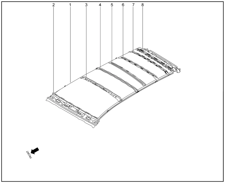 Панель крыши E1,E2 для XCITE X-Cross 8, Chery Tiggo 8 Pro
