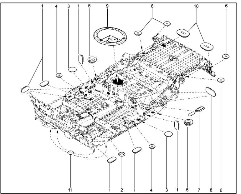 Заглушки пола кузова