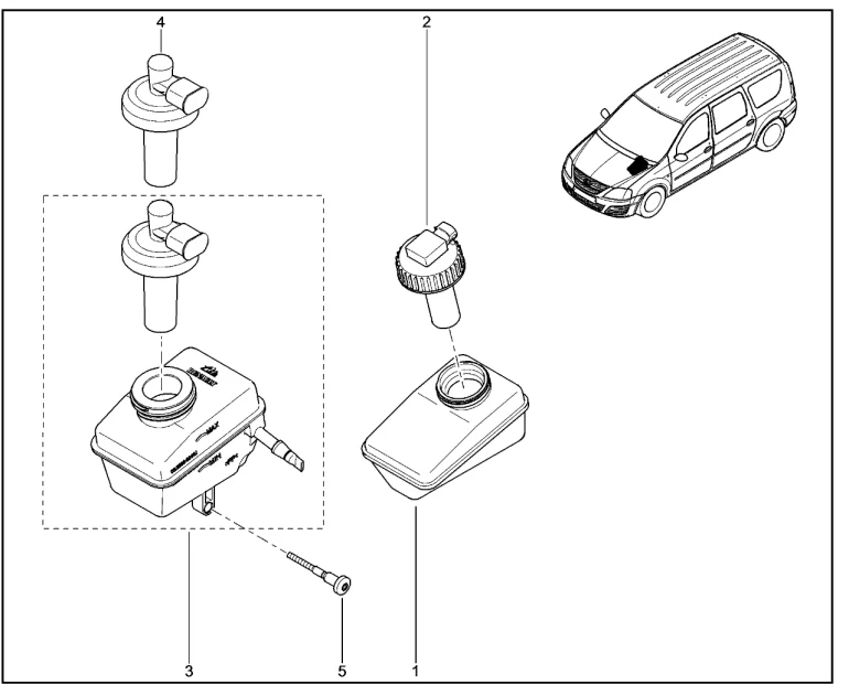 Бачок главного тормозного цилиндра (K4M,K7M)