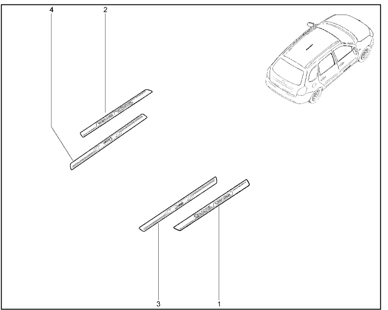 Накладки защитные порога пола (Cross)