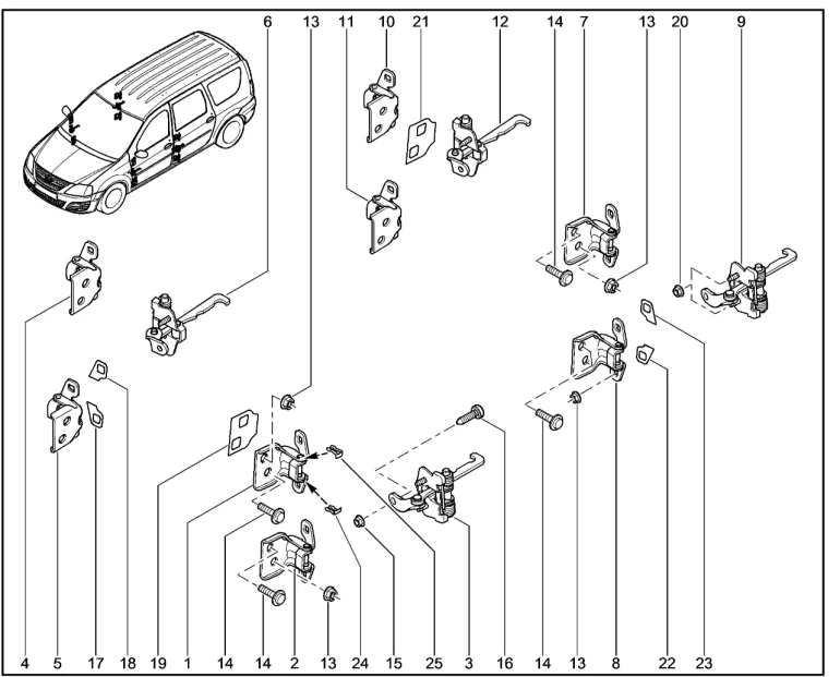 Петли дверей