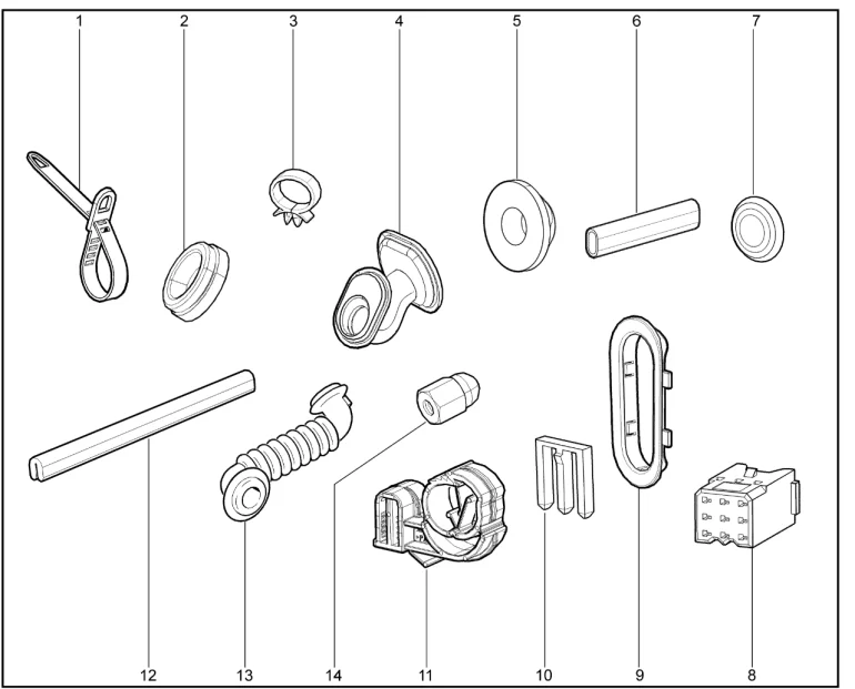 Элементы крепления жгутов