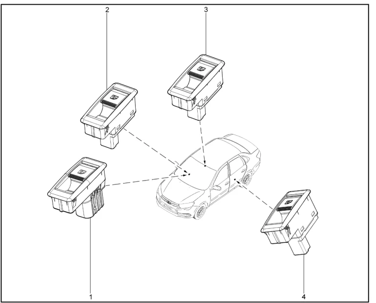 Переключатель стеклоподъемника