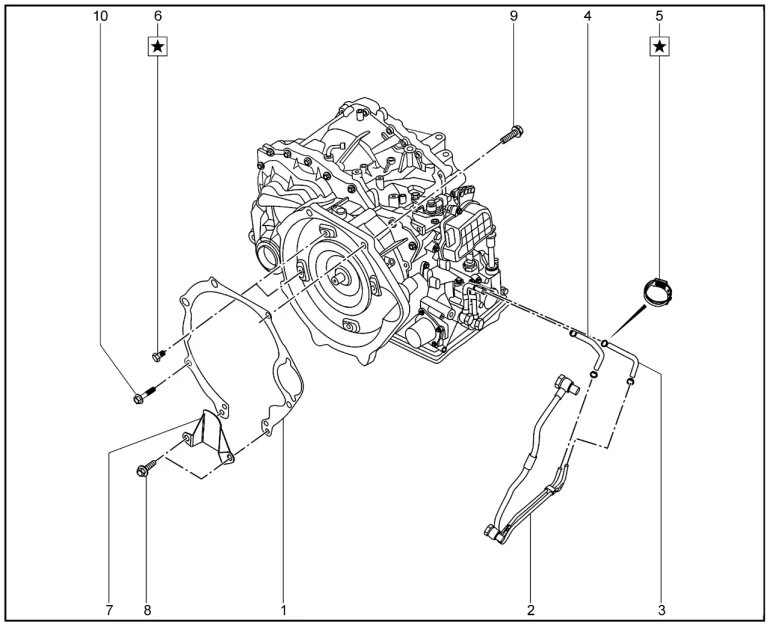 Трубки системы охлаждения коробки передач для XCITE X-Cross 7, Chery Tiggo 7 Pro
