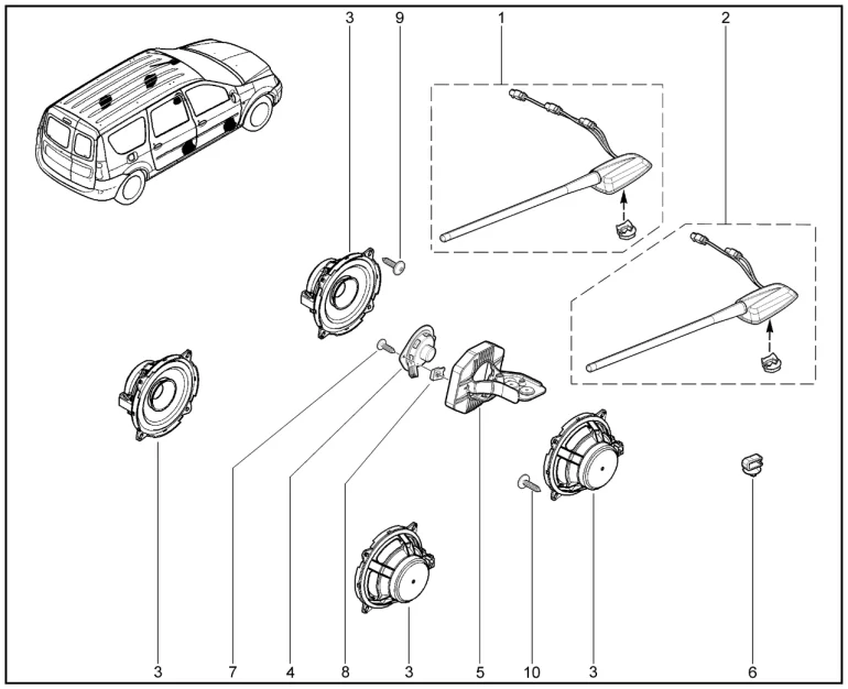 Антенна, динамики (FL)