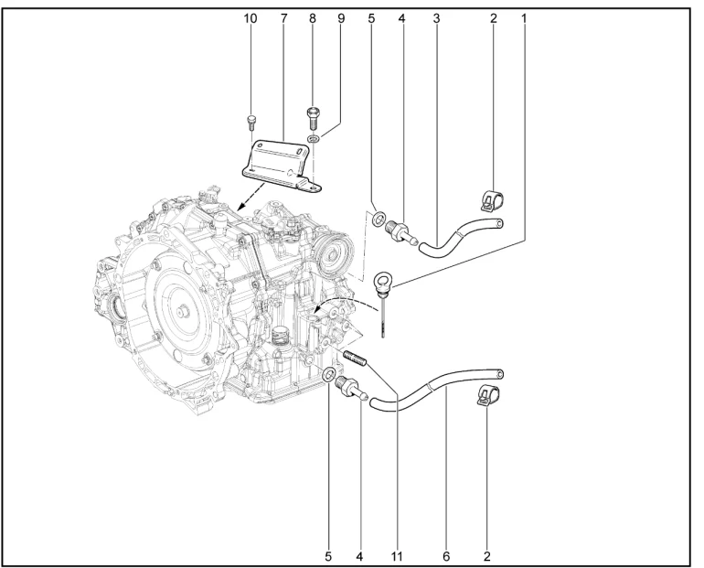 Элементы коробки передач (наружные) (BVA4)