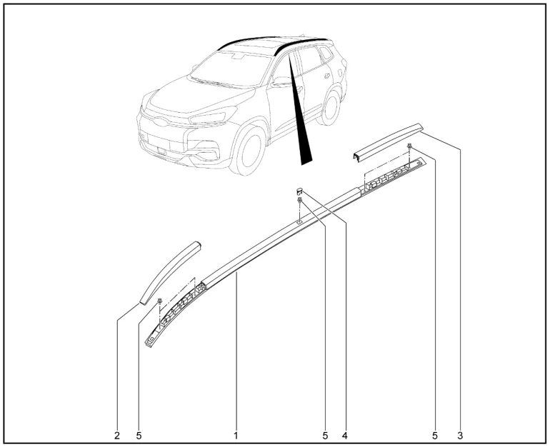 Рейлинги E1, E2 для XCITE X-Cross 8, Chery Tiggo 8 Pro
