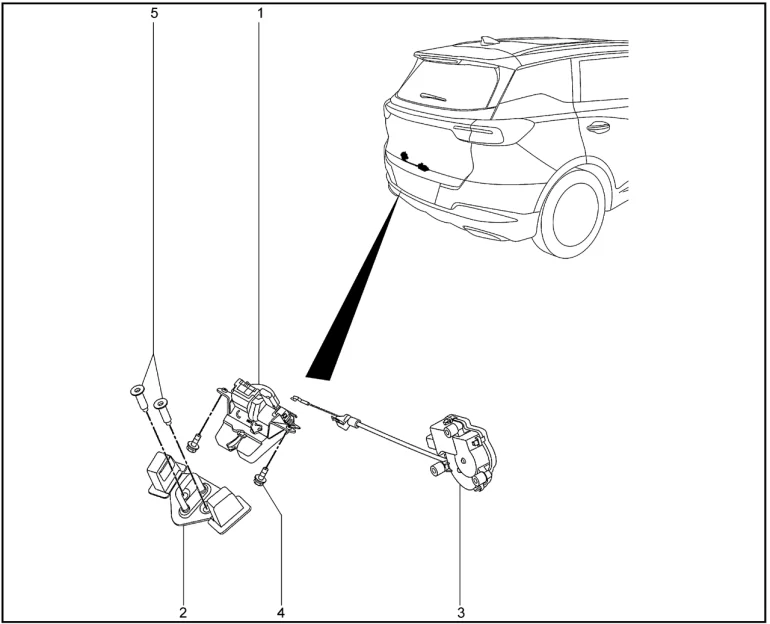 Замок двери задка для XCITE X-Cross 7, Chery Tiggo 7 Pro