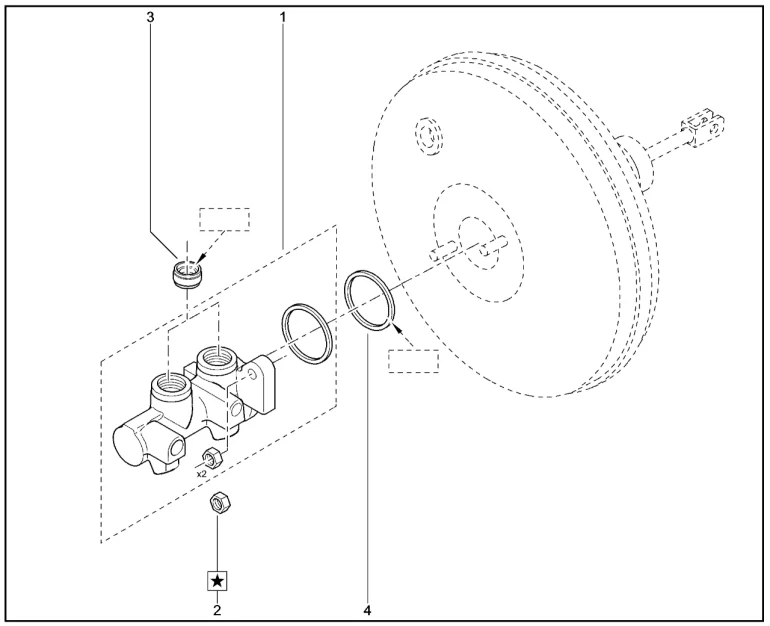 Главный тормозной цилиндр (K4M,K7M)