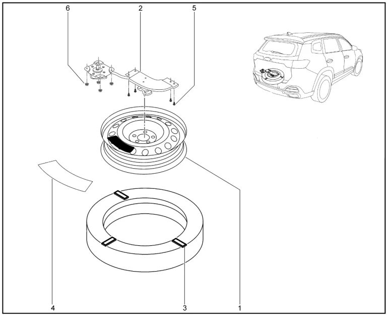 Запасное колесо для XCITE X-Cross 8, Chery Tiggo 8 Pro