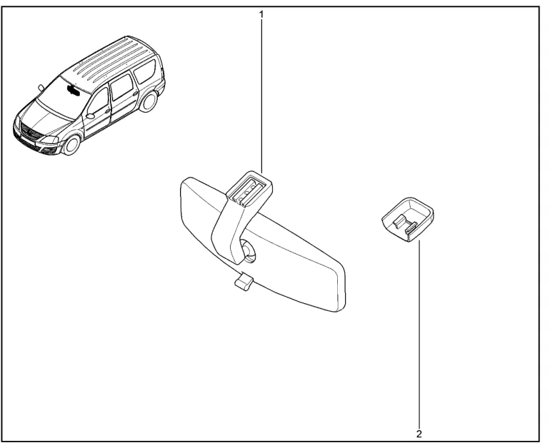 Зеркало заднего вида внутреннее