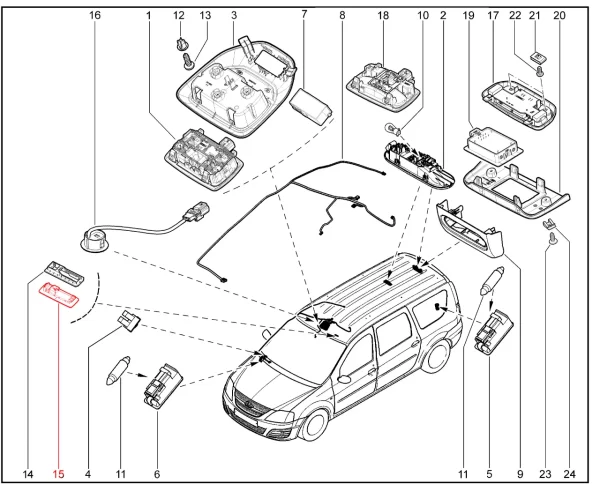 Микрофон многофункциональный (30гц - 16кгц) для Lada Largus, XRAY, Iskra