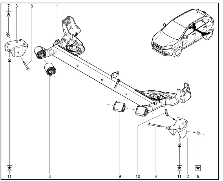 Рычаги задней подвески