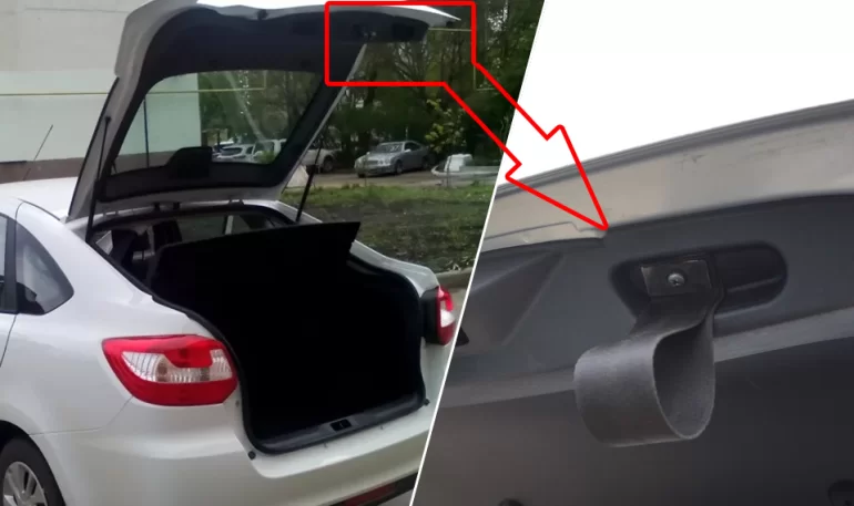 Облегчаем закрытие крышки багажника LADA - установка ремешков