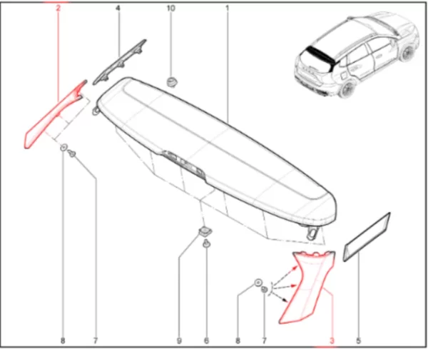 Накладка стойки двери задка для Lada Iskra SW, SW Cross