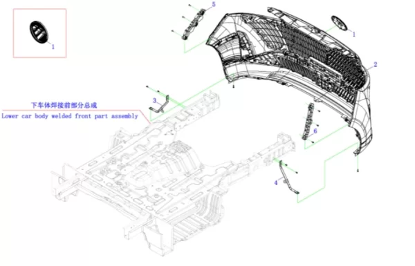 Бампер передний для Foton View 2026