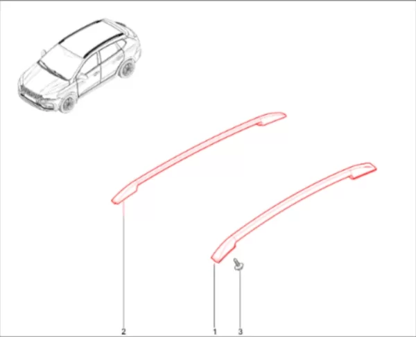 Ложемент багажника крыши в сборе для Lada Iskra SW Cross